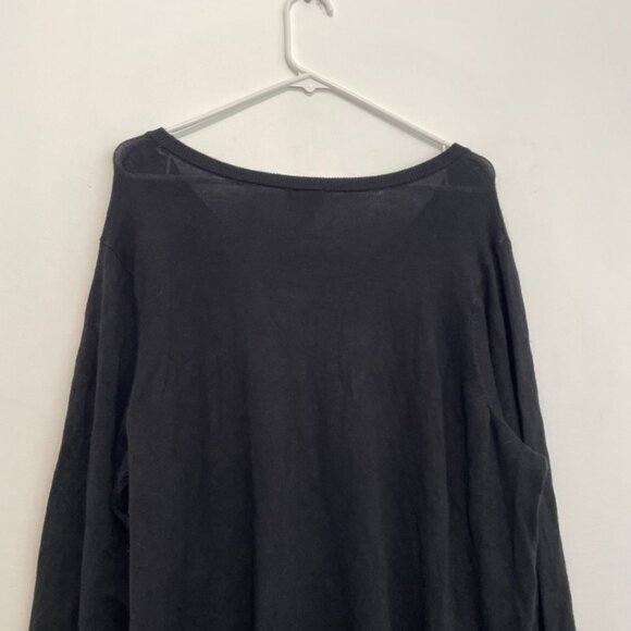 TORRID 4 Plus Size Lattice Knit Sweater Solid Black Lace Up Rayon Pullover sz 4X - Picture 14 of 16